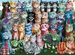 Anatolian - Cat Family Reunion Jigsaw Puzzle (1000 Pieces)