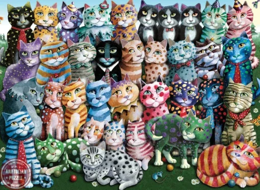 Anatolian - Cat Family Reunion Jigsaw Puzzle (1000 Pieces)