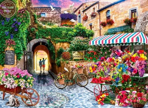 Anatolian - The Flower Market Jigsaw Puzzle (1000 Pieces)