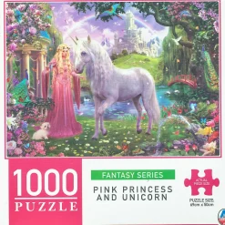 Arrow Puzzles - Fantasy Series - Pink Princess and Unicorn - 1000 Piec