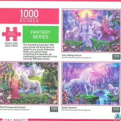 Arrow Puzzles - Fantasy Series - Pink Princess and Unicorn - 1000 Piec