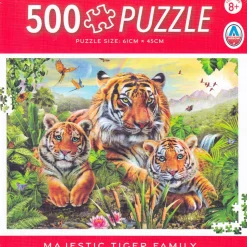 Arrow Puzzles - Majestic Tiger Family by Adrian Chesterman - 500 Piece