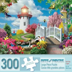 Bits and Pieces - 300 Large Piece Jigsaw Puzzle - Spring Light - Flowe
