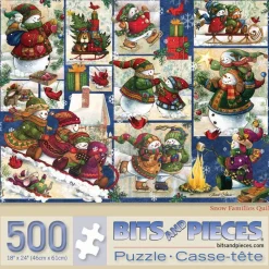 Bits and Pieces - 500 Piece Jigsaw Puzzle 18" x 24" - Snow Families Qu