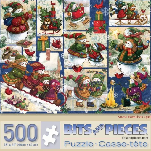 Bits and Pieces - 500 Piece Jigsaw Puzzle 18" x 24" - Snow Families Qu