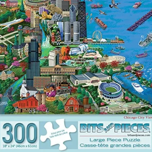 Bits and Pieces - Chicago City View - Millennium Park Jigsaw Puzzle (3