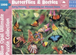 Blue Opal - Butterflies & Beetles by Garry Fleming Jigsaw Puzzle (1000