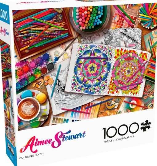 Buffalo Games - Aimee Stewart - Coloring Days - 1000 Piece Jigsaw Puzz