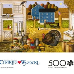 Buffalo Games - Charles Wysocki - Turkey in The Straw - 500 Piece Jigs