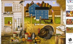 Buffalo Games - Charles Wysocki - Turkey in The Straw - 500 Piece Jigs