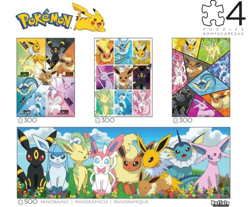 Buffalo Games - Pokemon - Eevee Montage - Multipack (3 x 300, 1 x 500p