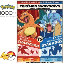 Buffalo Games - Pokemon Showdown: Charizard V. Gyarados - 1000 Piece J
