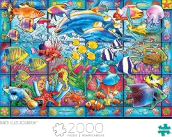 Buffalo Games - Stained Glass Aquarium - 2000 Piece Jigsaw Puzzle