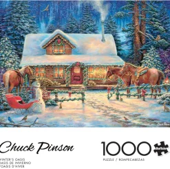 Buffalo Games - Winter's Oasis by Chuck Pinson Jigsaw Puzzle (1000 Pie