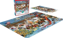 Buffalo Games Charles Wysocki: Small Town Christmas - 1000 Piece Jigsa