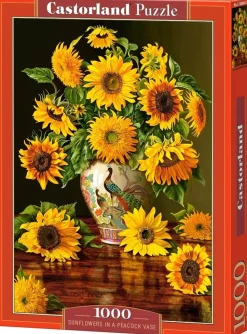 Castorland - Sunflowers in a Peacock Vase Jigsaw Puzzle (1000 Pieces)