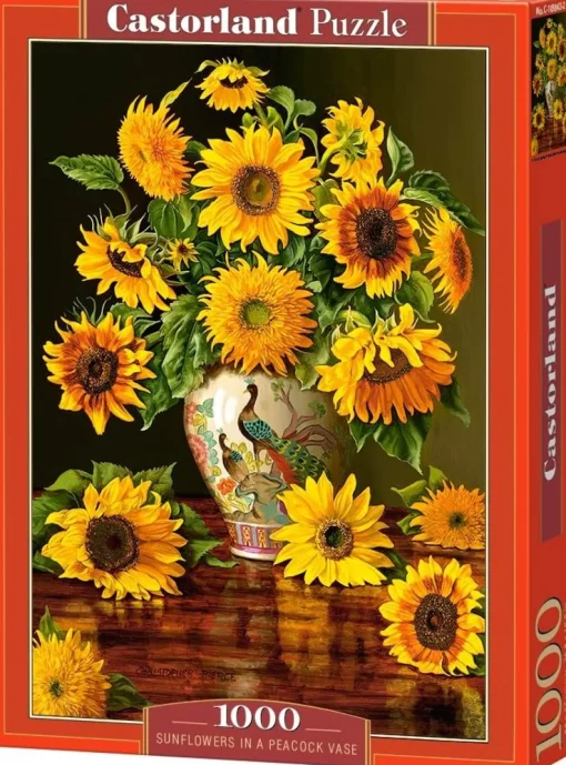 Castorland - Sunflowers in a Peacock Vase Jigsaw Puzzle (1000 Pieces)