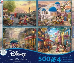 Ceaco - 4 in 1 Multipack - Disney - Mickey & Minnie by Thomas Kinkade