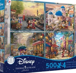 Ceaco - 4 in 1 Multipack - Disney - Mickey & Minnie by Thomas Kinkade