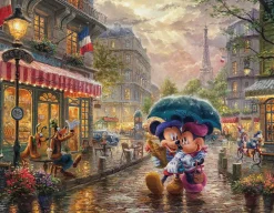 Ceaco - 4 in 1 Multipack - Disney - Mickey & Minnie by Thomas Kinkade