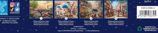 Ceaco - 4 in 1 Multipack - Disney - Mickey & Minnie by Thomas Kinkade