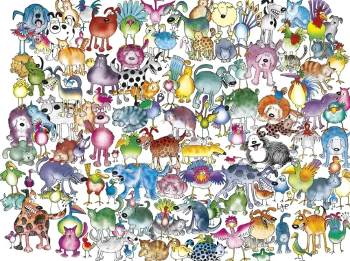 Ceaco - Animal Jam - Cats and Dogs by Lynn Johnston Jigsaw Puzzle (750