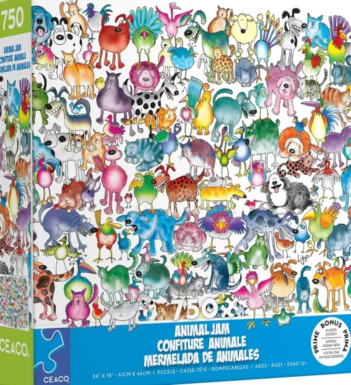 Ceaco - Animal Jam - Cats and Dogs by Lynn Johnston Jigsaw Puzzle (750