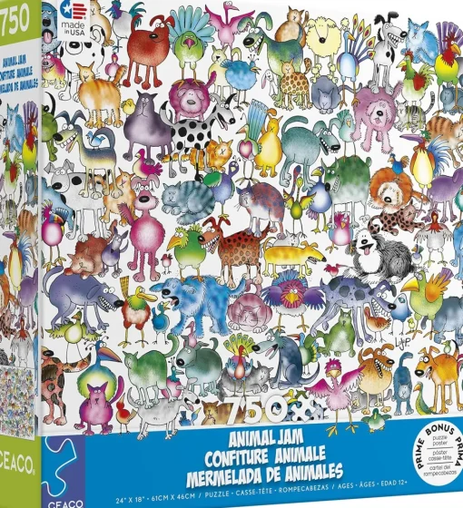 Ceaco - Animal Jam - Cats and Dogs by Lynn Johnston Jigsaw Puzzle (750