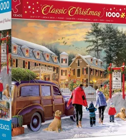 Ceaco - Classic Christmas - White Horse Inn Jigsaw Puzzle (1000 Pieces