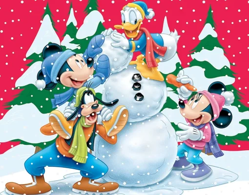 Ceaco - Disney 5 in 1 Multipack Puzzle Set, Disney Holiday Fun