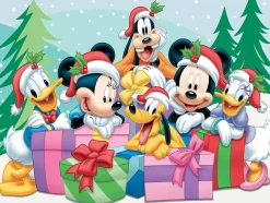 Ceaco - Disney 5 in 1 Multipack Puzzle Set, Disney Holiday Fun