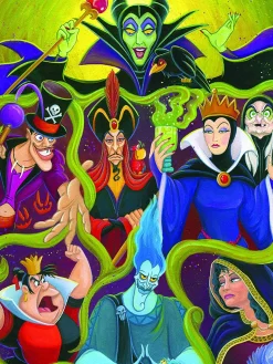 Ceaco - Disney Villains 5 in 1 Multipack Jigsaw Puzzle Bundle Set, (2)
