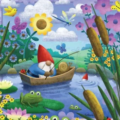 Ceaco - Gnome Sweet Gnome - Gone Fishing - XL by Tim Bowers Jigsaw Puz