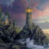 Ceaco - Inspirations Collection - Rock of Salvation by Thomas Kinkade