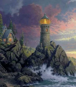 Ceaco - Inspirations Collection - Rock of Salvation by Thomas Kinkade