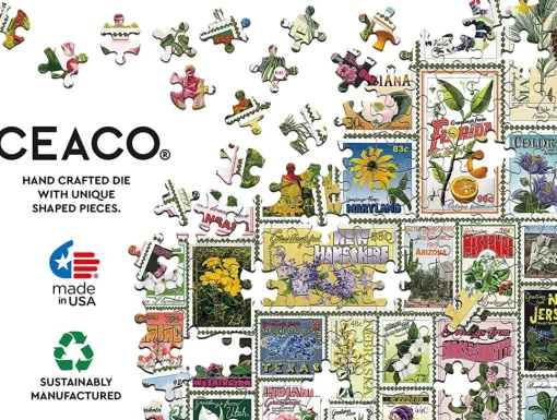 Ceaco - Stamps - Flowers Jigsaw Puzzle (1000 Pieces)