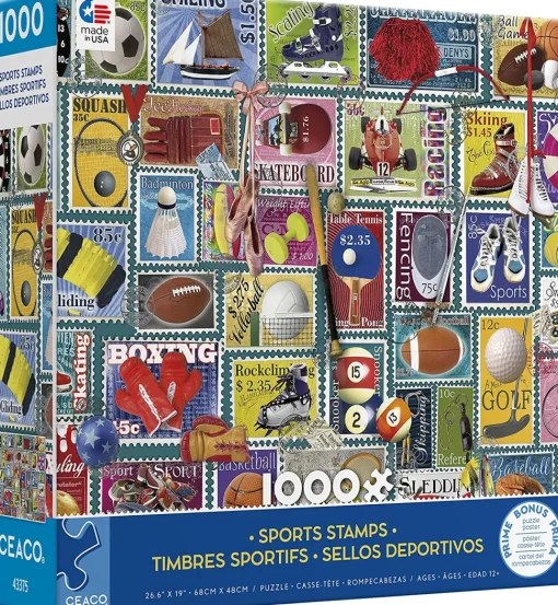 Ceaco - Stamps - Sports Jigsaw Puzzle (1000 Pieces)