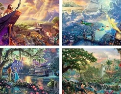 Ceaco 4-in-1 Multi-Pack Thomas Kinkade Disney Dreams Collection Jigsaw