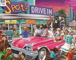 Ceaco Paws & Claws - Spot's Drive-in Puzzle - 300 Pieces