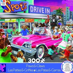 Ceaco Paws & Claws - Spot's Drive-in Puzzle - 300 Pieces