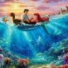 Ceaco Thomas Kinkade Disney Dreams - The Little Mermaid Falling in Lov