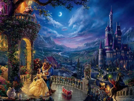 Ceaco Thomas Kinkade Disney's Beauty & The Beast 300 Piece XL Jigsaw P