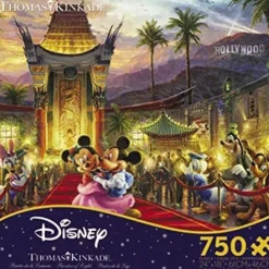 Ceaco Thomas Kinkade Disney Collection Mickey & Minnie Hollywood Puzzl