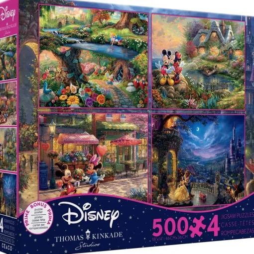 Ceaco Thomas Kinkade The Disney Collection Multipack 4 in 1 Puzzle - 5