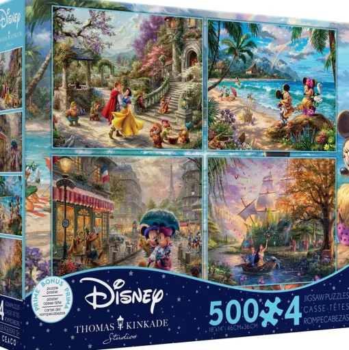 Ceaco Thomas Kinkade The Disney Collection 4 in 1 Multipack Puzzles (5
