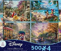 Ceaco Thomas Kinkade The Disney Collection 4 in 1 Multipack Puzzles (5
