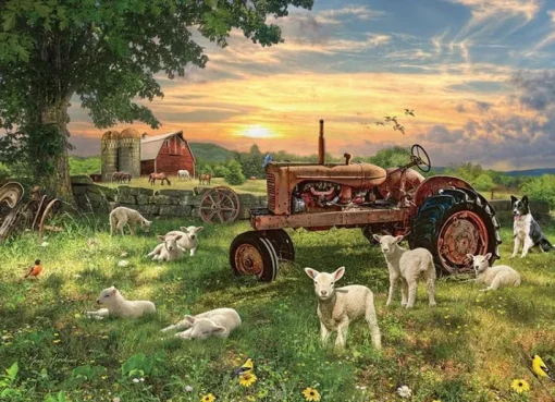 Cobble Hill - Field at Sunrise Jigsaw Puzzle (1000 Pieces)