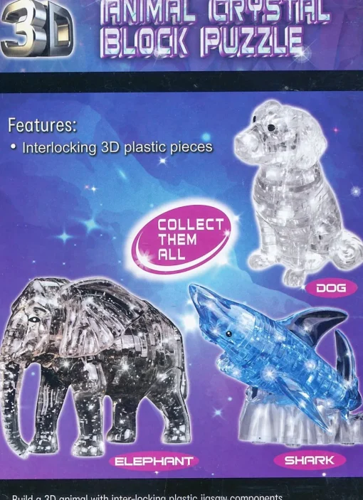 3D Animal Crystal Block Puzzle - Shark