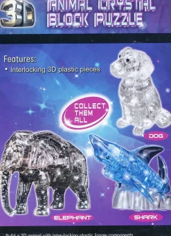 3D Animal Crystal Block Puzzle - Dog