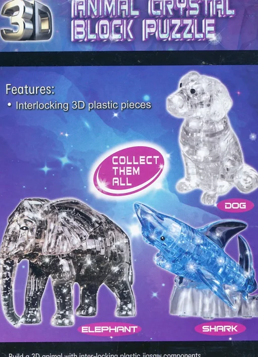 3D Animal Crystal Block Puzzle - Dog
